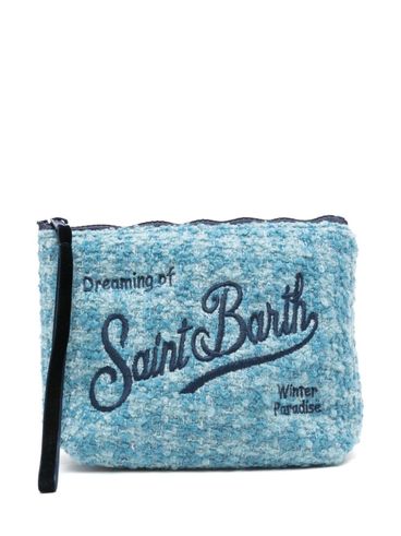 MC2 SAINT BARTH - Light blue clutch with logo