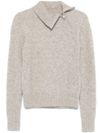 marant étoile - Odelle high-neck wool sweater with zip