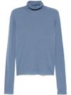 majestic filatures - Light blue cashmere turtleneck sweater