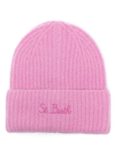 MC2 SAINT BARTH - Pink wool Moss beanie with logo embroidery