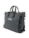 mc2 saint barth - Black Colette handbag with fringes - 3