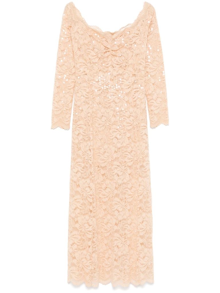 RABANNE MAXI DRESS WITH SEQUINS 