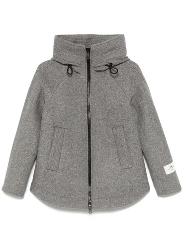 PEUTEREY - Short gray wool Olafur coat