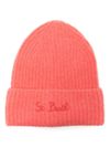 mc2 saint barth - Pink wool Moss beanie with logo embroidery