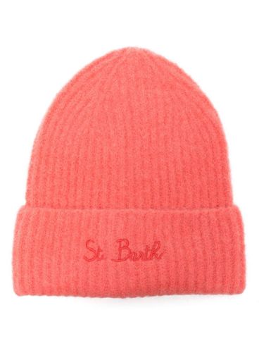 MC2 SAINT BARTH - Pink wool Moss beanie with logo embroidery