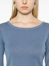 majestic filatures - Maglia in cashmere celeste girocollo - 1