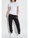 versace jeans couture - T-shirt in cotone con stampa logo - 3