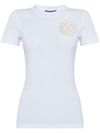 versace jeans couture - T-shirt in cotone con stampa logo