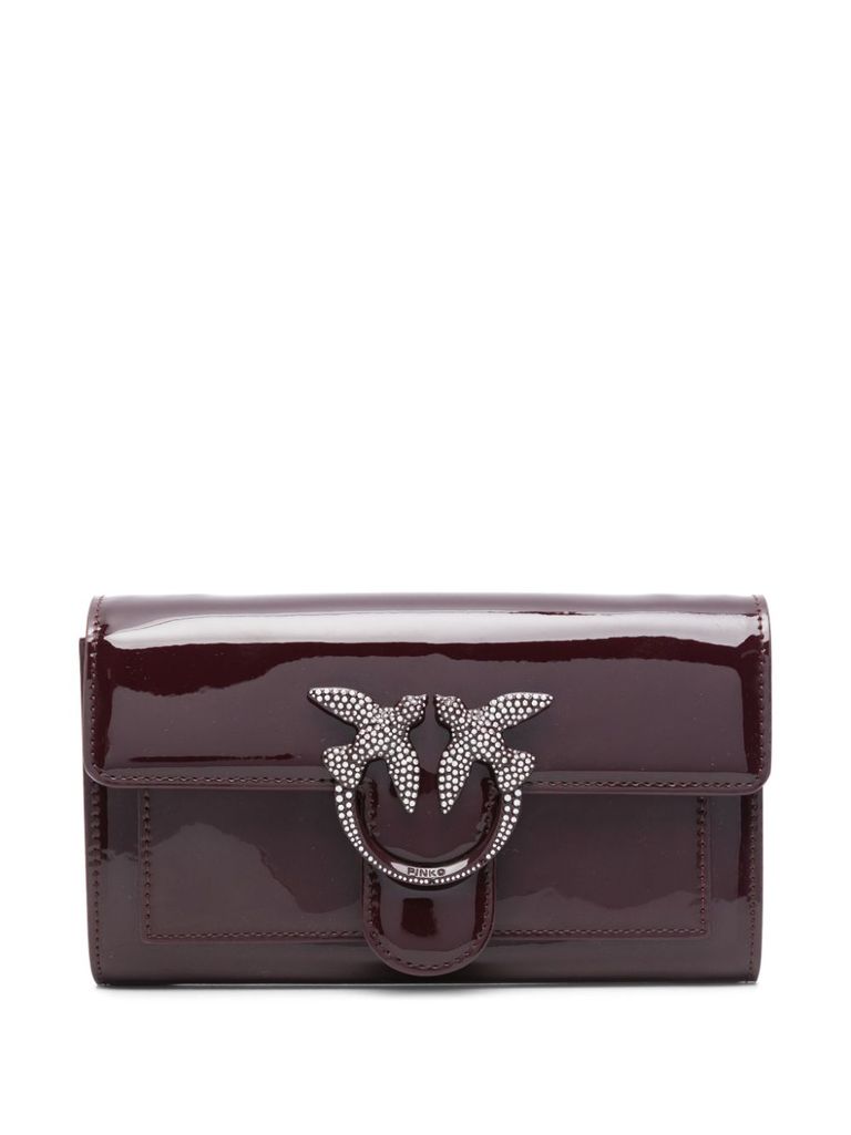 Shop Pinko Love One Brown Leather Wallet