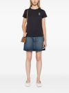 pinko - Blue cotton T-shirt with embroidered logo - 6