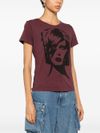 pinko - T-shirt Bussolotto bordeaux con stampa - 1