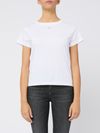 pinko - T-shirt Basico in cotone bianco con ricamo logo - 1