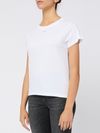 pinko - T-shirt Basico in cotone bianco con ricamo logo - 2