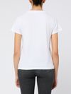 pinko - White cotton Basico T-shirt with embroidered logo - 3