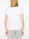 pinko - T-shirt Basico in cotone bianco con ricamo logo - 9