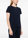 pinko - Blue cotton Basico T-shirt with embroidered logo - 9