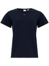 pinko - Blue cotton Basico T-shirt with embroidered logo