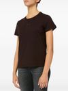 pinko - Brown cotton T-shirt with embroidered logo - 7