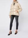 pinko - Beige quilted short Eleodoro puffer jacket - 1