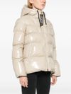 pinko - Beige quilted short Eleodoro puffer jacket - 8