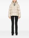 pinko - Beige quilted short Eleodoro puffer jacket - 9