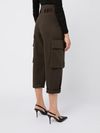 pinko - Brown cotton Ronfare pants with pockets - 3