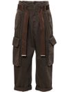 pinko - Brown cotton Ronfare pants with pockets - 4