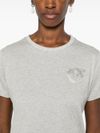 pinko - Gray cotton Nambrone T-shirt with rhinestone logo - 2