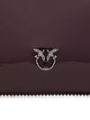 pinko - Flat Classic burgundy clutch with logo - 2