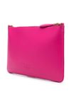 pinko - Pochette Flat Classic in pelle fucsia - 3