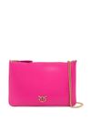 pinko - Flat Classic fuchsia leather clutch