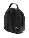 pinko - Quilted leather Love Click backpack - 4