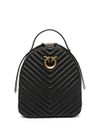 pinko - Quilted leather Love Click backpack