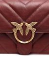 pinko - Burgundy leather Love One Classic shoulder bag - 3