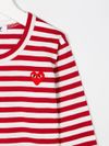 comme des garçons play - T-shirt a righe cuore - 2