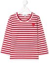 comme des garçons play - Striped T-shirt with heart