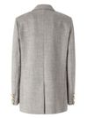 pinko - Double-breasted grey wool Elice blazer - 1