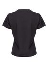 pinko - T-shirt Nambrone in cotone nero con logo con brillantini - 1