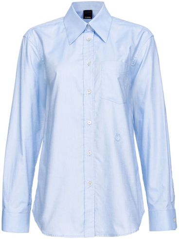 PINKO - Camicia Corea celeste con tasca