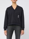 pinko - Blue cotton Magicmike sweatshirt with V-neck - 2