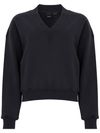 pinko - Blue cotton Magicmike sweatshirt with V-neck