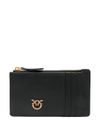 pinko - Black card holder 'Airone' with logo - 4