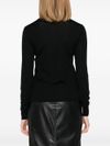 pinko - Black wool Liquoroso sweater with buttons - 2