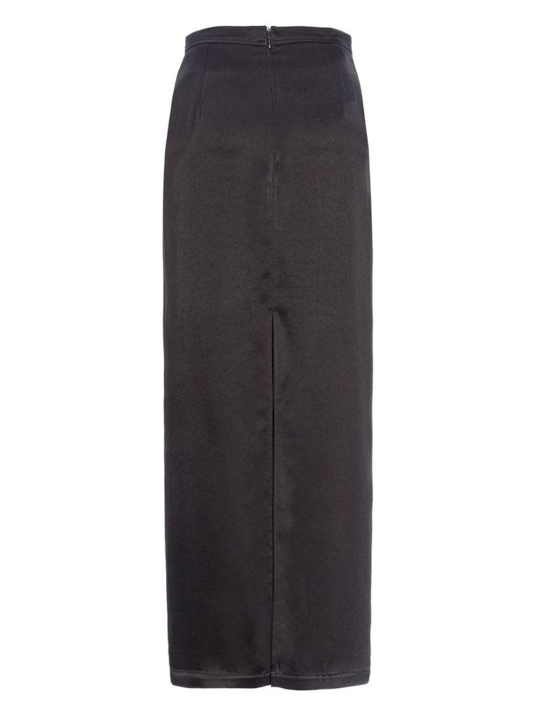 Shop Pinko Black Grolla Long Skirt With Slit