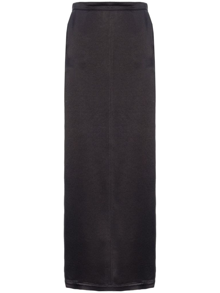 Shop Pinko Black Grolla Long Skirt With Slit