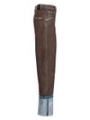 pinko - Soprano brown cotton jeans with cuff - 2