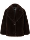 pinko - Brown Alighieri fur coat with buttons