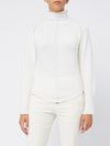 pinko - White high-neck Leagatura sweater in wool - 1