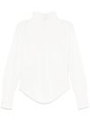 pinko - White high-neck Leagatura sweater in wool - 5