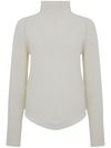 pinko - White high-neck Leagatura sweater in wool